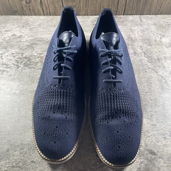 Cole Haan Zerogrand Stitchlite Men's 13 M Wingtip Oxford Marine Blue C32149 - Picture 7 of 10